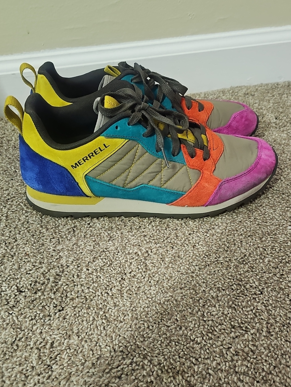 Merrell Women's Multicolor Trail Sneaker - Yellow Blue Teal Orange Pink